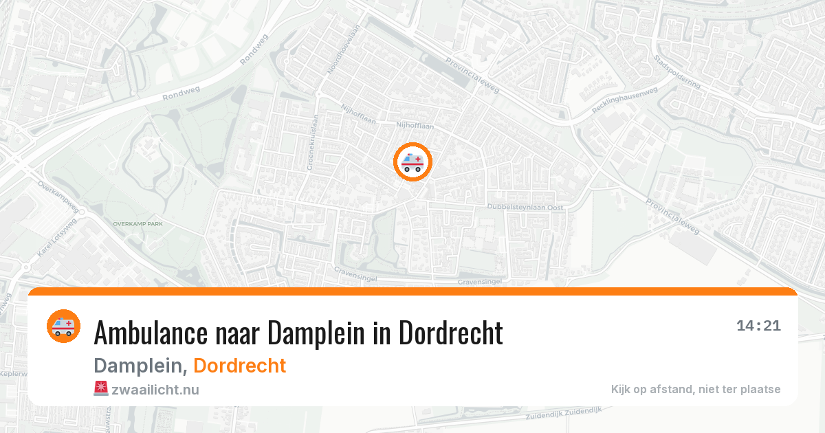 Ambulance naar Damplein in Dordrecht — 2 jun 2026