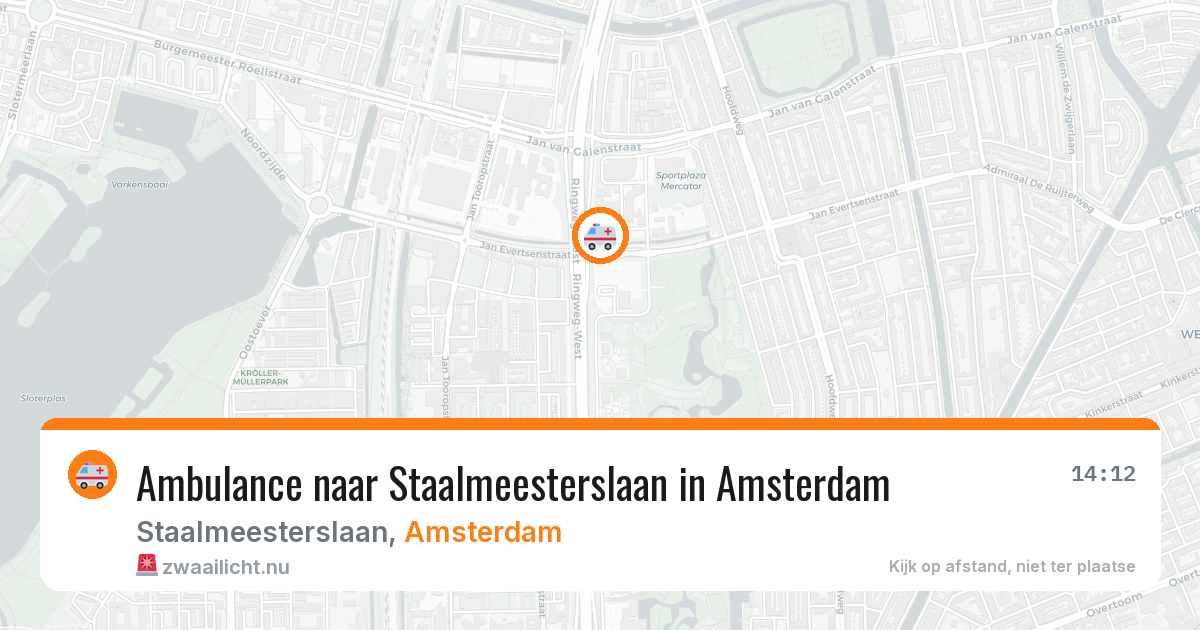 Ambulance naar Staalmeesterslaan in Amsterdam — 30 mrt 2026