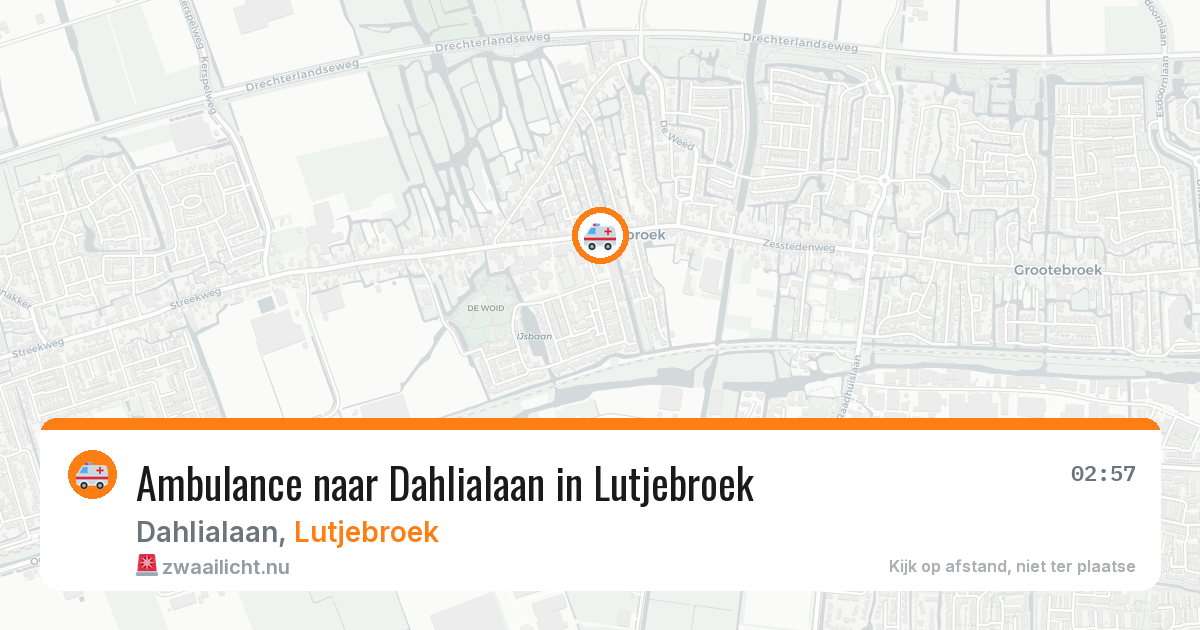 Ambulance naar Dahlialaan in Lutjebroek — 24 mei 2026
