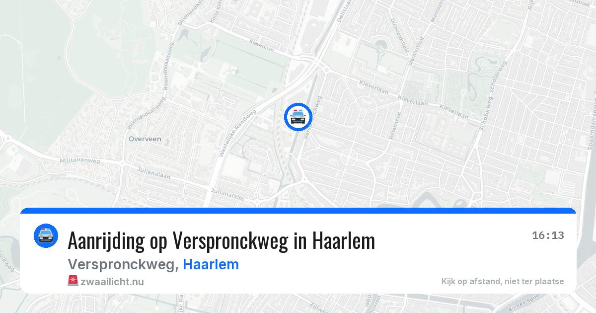 Aanrijding op Verspronckweg in Haarlem — 25 jul 2026