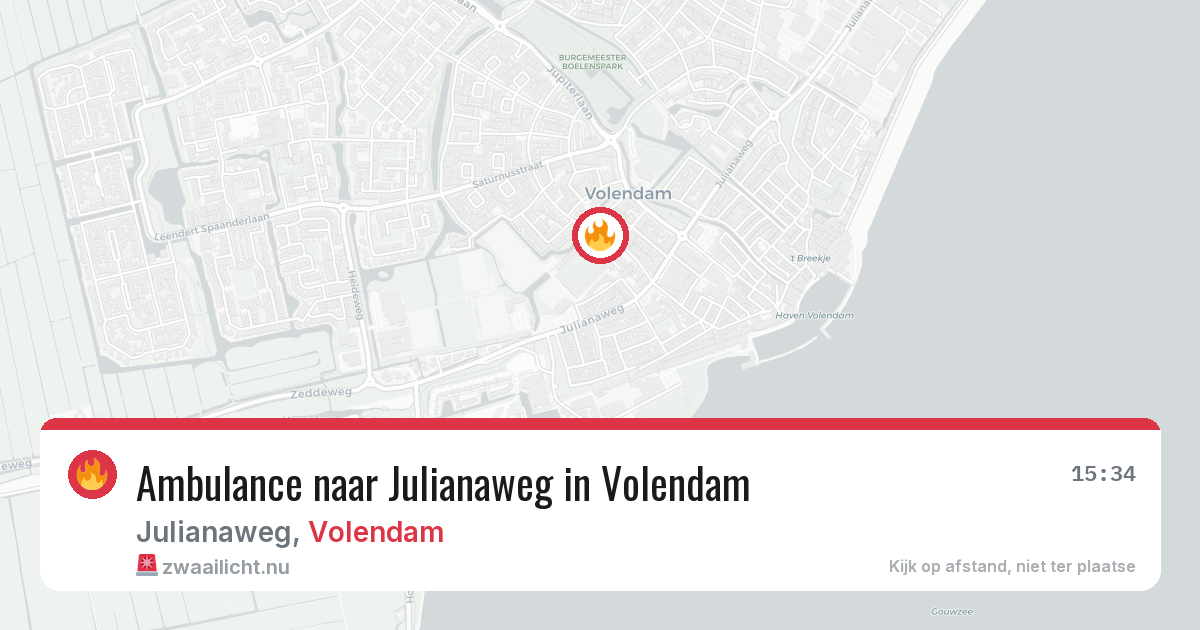 Ambulance naar Julianaweg in Volendam — 17 jul 2026