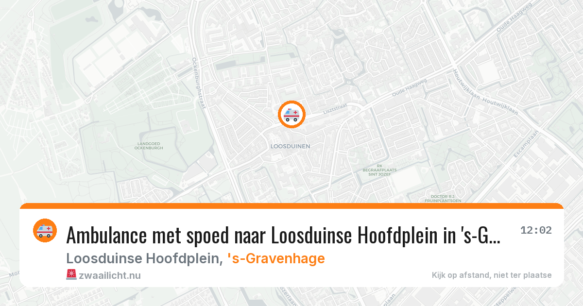 Ambulance met spoed naar Loosduinse Hoofdplein in 's-Gravenhage — 1 jun 2026