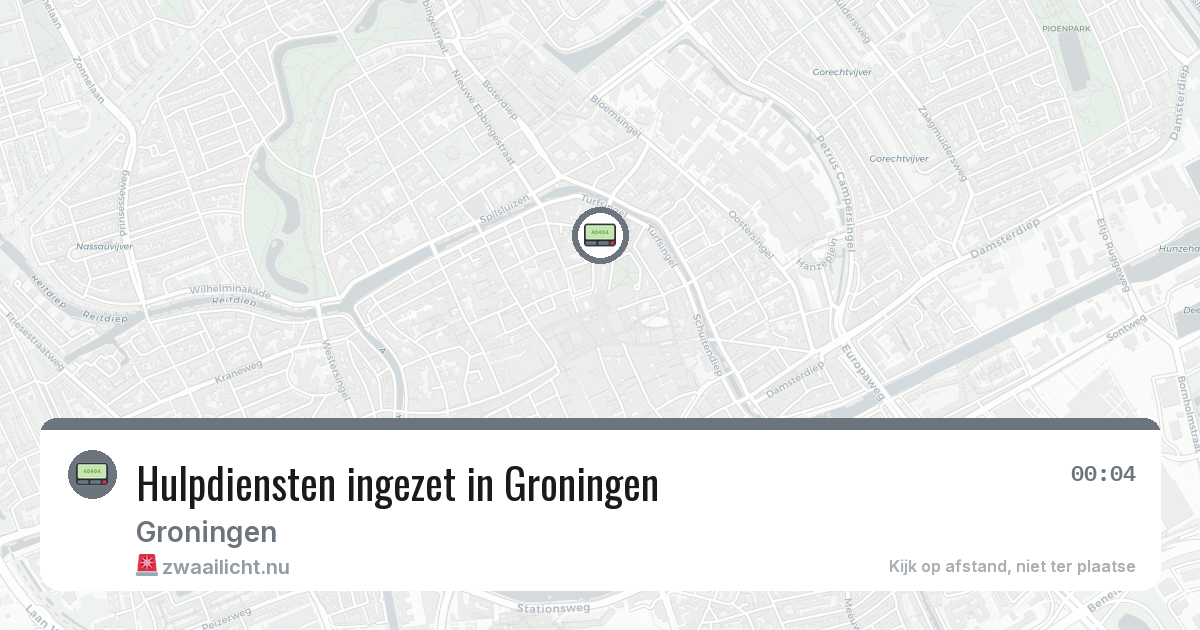 Hulpdiensten ingezet in Groningen — 16 jul 2026 | 🚨 Zwaailicht.nu