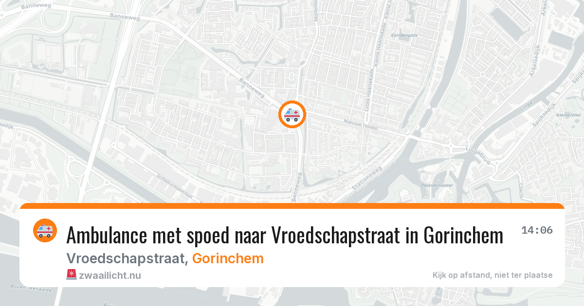 Ambulance met spoed naar Vroedschapstraat in Gorinchem — 25 jul 2026