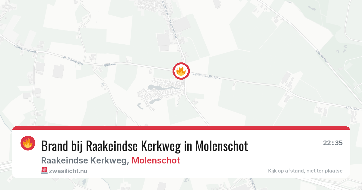 Brand bij Raakeindse Kerkweg in Molenschot — 26 jan 2026