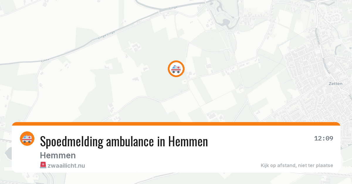 Spoedmelding ambulance in Hemmen — 28 mei 2026