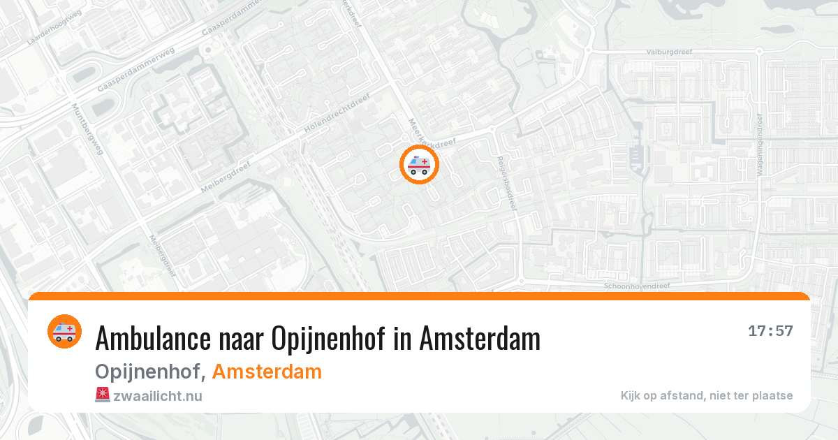 Ambulance naar Opijnenhof in Amsterdam — 22 mei 2026