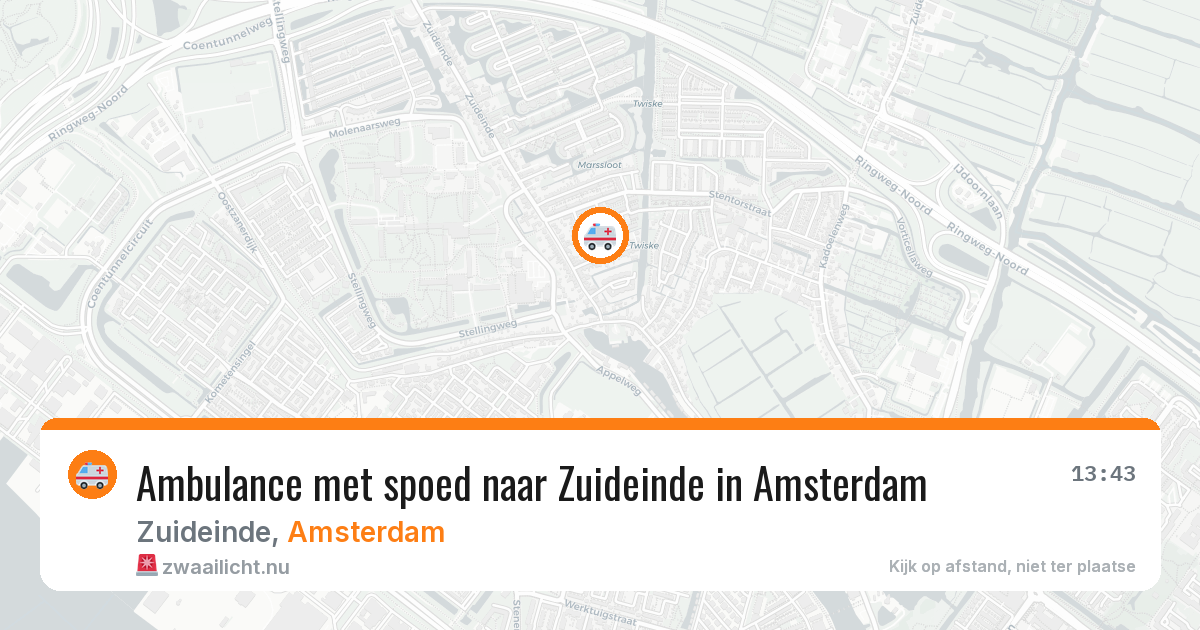 Ambulance met spoed naar Zuideinde in Amsterdam — 30 apr 2026