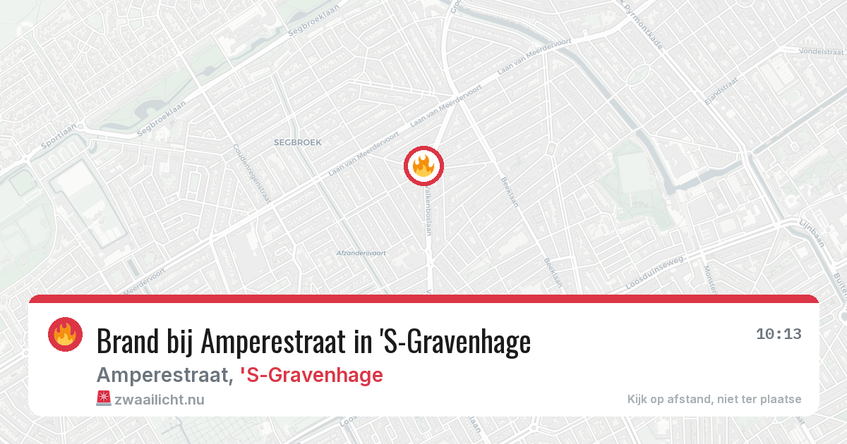 Brand bij Amperestraat in 'S-Gravenhage — 19 jul 2026