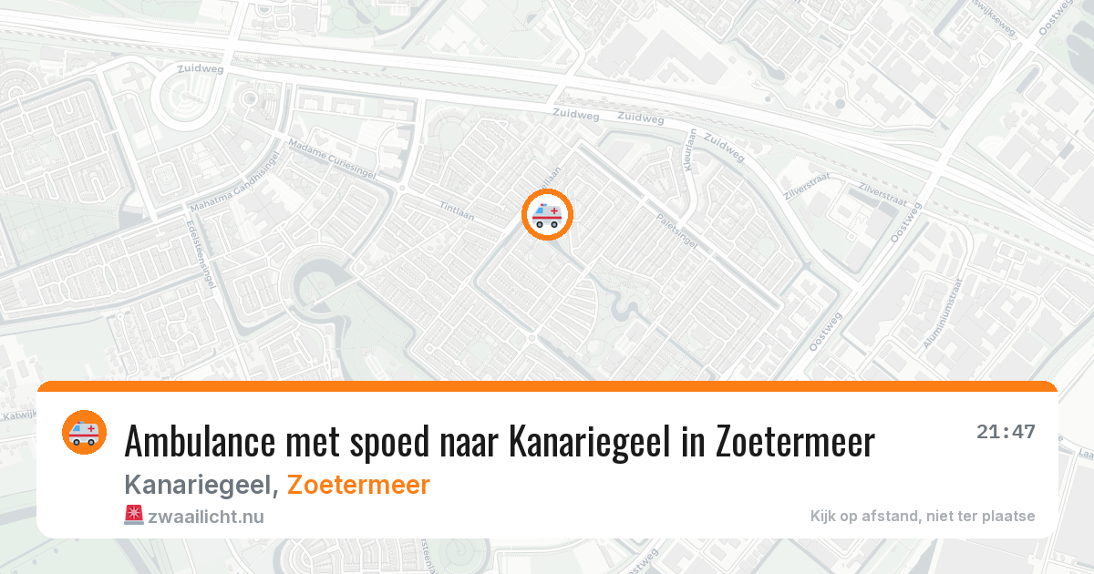 Ambulance met spoed naar Kanariegeel in Zoetermeer — 2 jun 2026