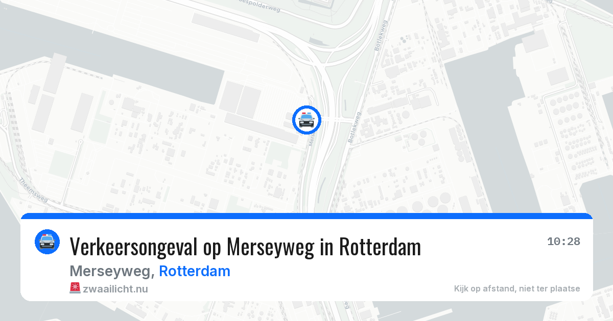 Verkeersongeval op Merseyweg in Rotterdam — 20 mrt 2026