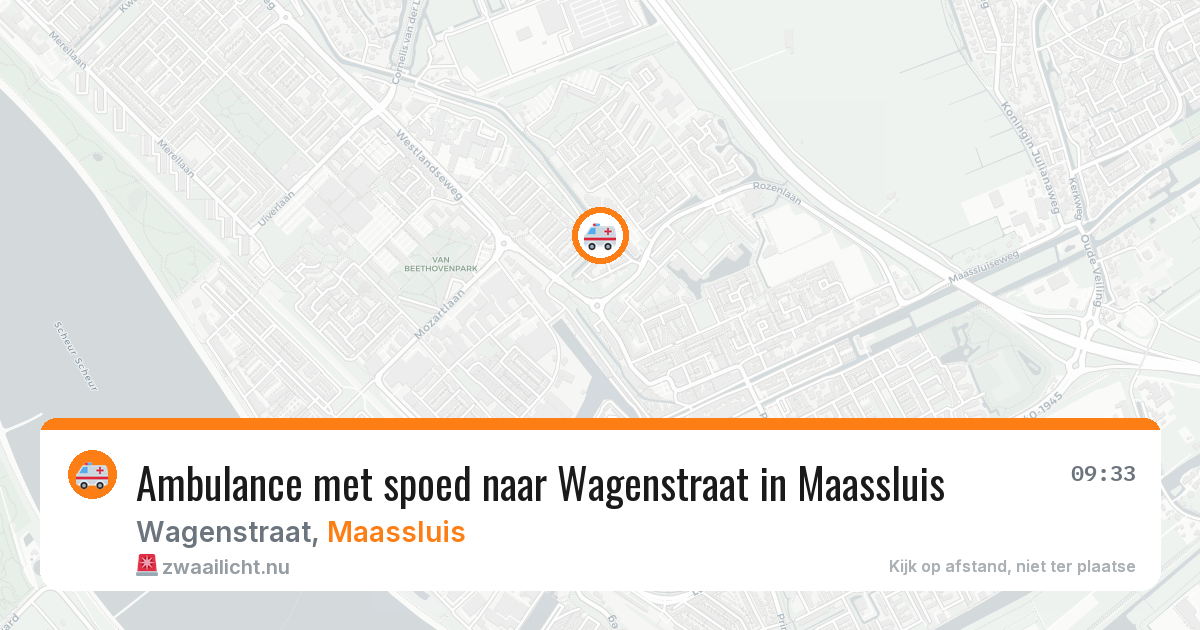 Ambulance met spoed naar Wagenstraat in Maassluis — 6 jun 2026