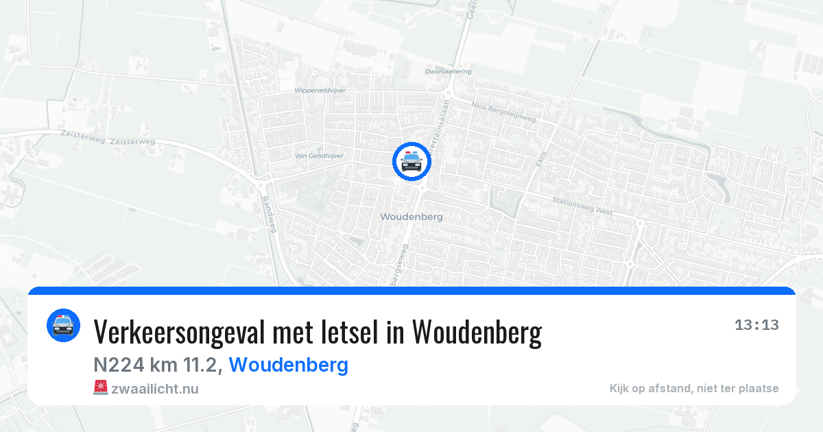 Verkeersongeval met letsel in Woudenberg — 12 jul 2026