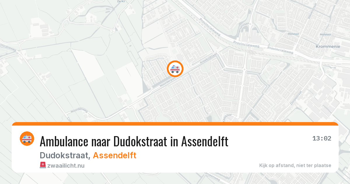 Ambulance naar Dudokstraat in Assendelft — 11 jul 2026