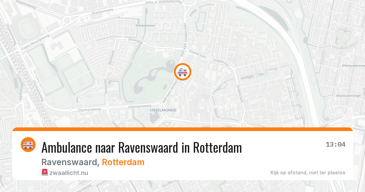 Ambulance naar Ravenswaard in Rotterdam — 14 jul 2026