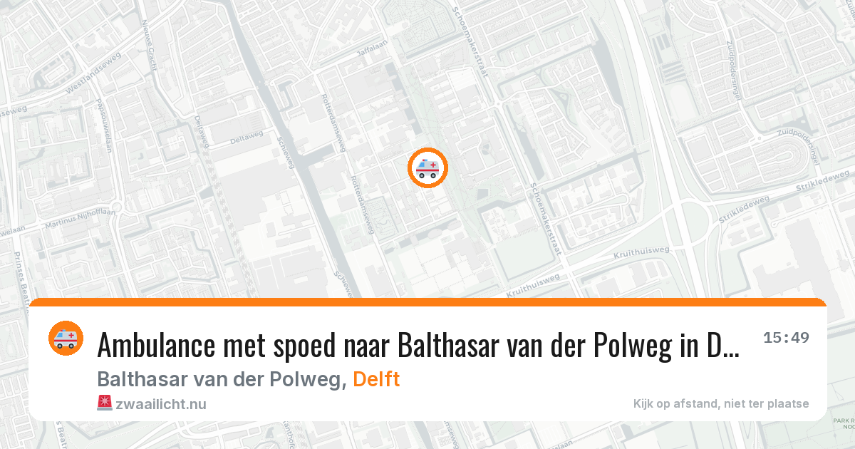 Ambulance met spoed naar Balthasar van der Polweg in Delft — 20 jan 2026