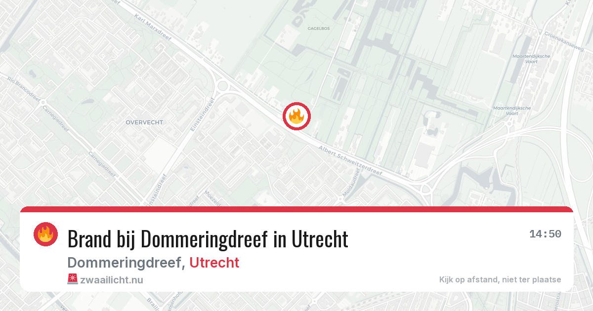 Brand bij Dommeringdreef in Utrecht — 18 jul 2026