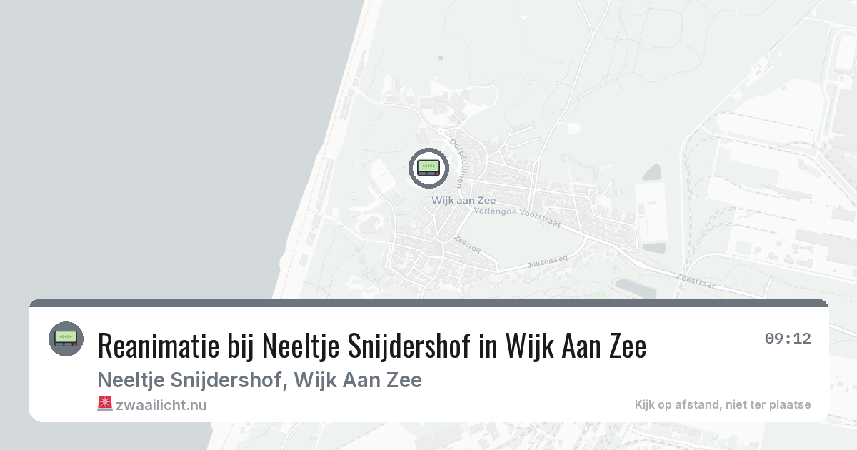 Reanimatie bij Neeltje Snijdershof in Wijk Aan Zee — 4 apr 2026