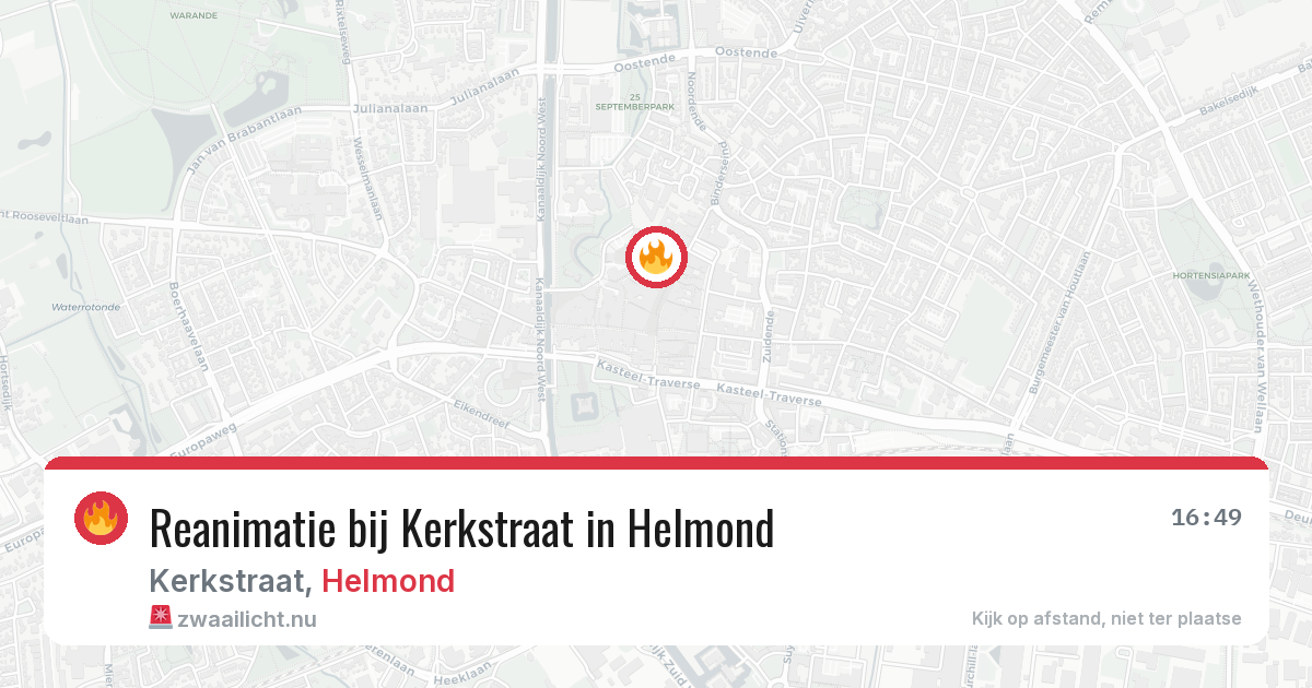 Reanimatie bij Kerkstraat in Helmond — 1 apr 2026