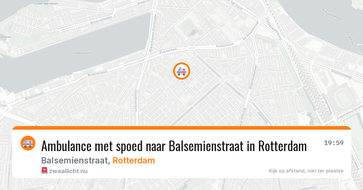 Ambulance met spoed naar Balsemienstraat in Rotterdam — 14 mei 2026