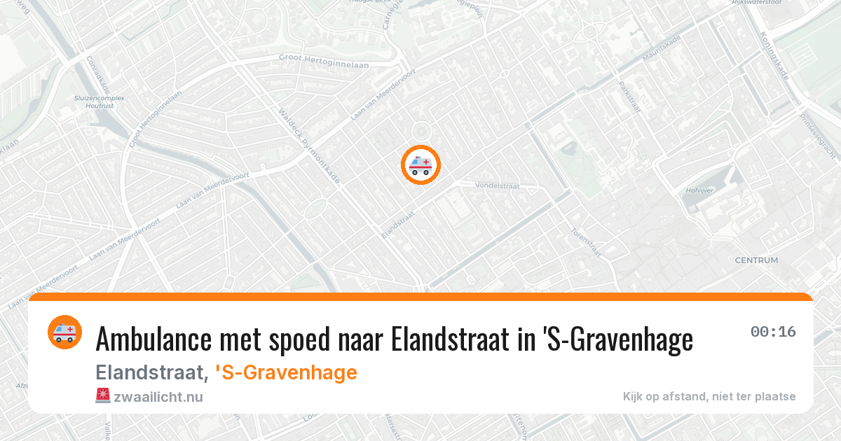 Ambulance met spoed naar Elandstraat in 'S-Gravenhage — 2 apr 2026