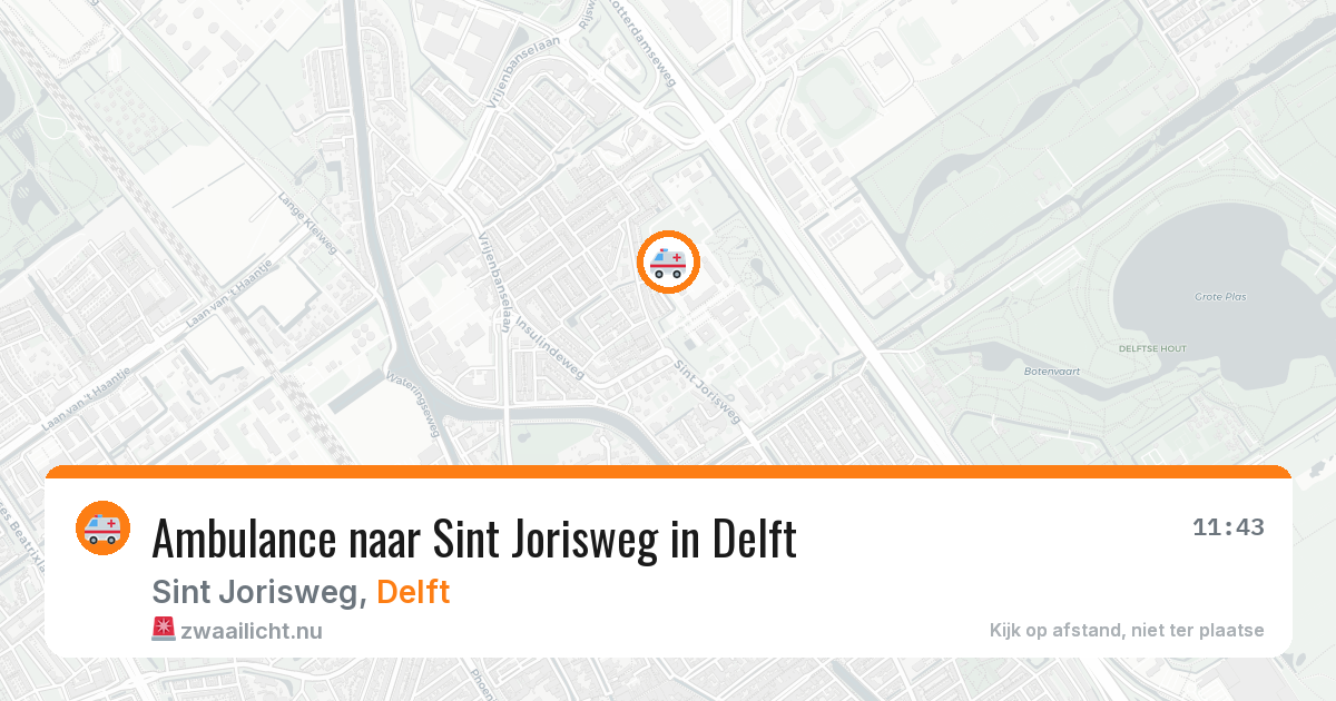 Ambulance naar Sint Jorisweg in Delft — 1 jun 2026