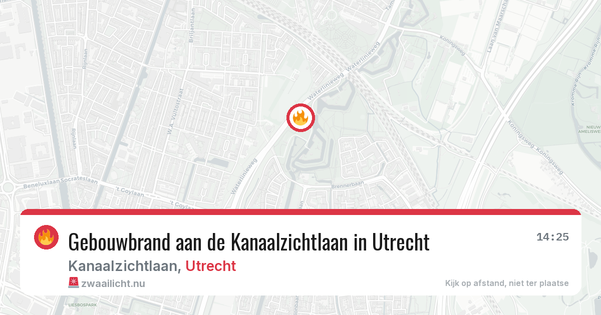 Gebouwbrand aan de Kanaalzichtlaan in Utrecht — 27 jan 2026