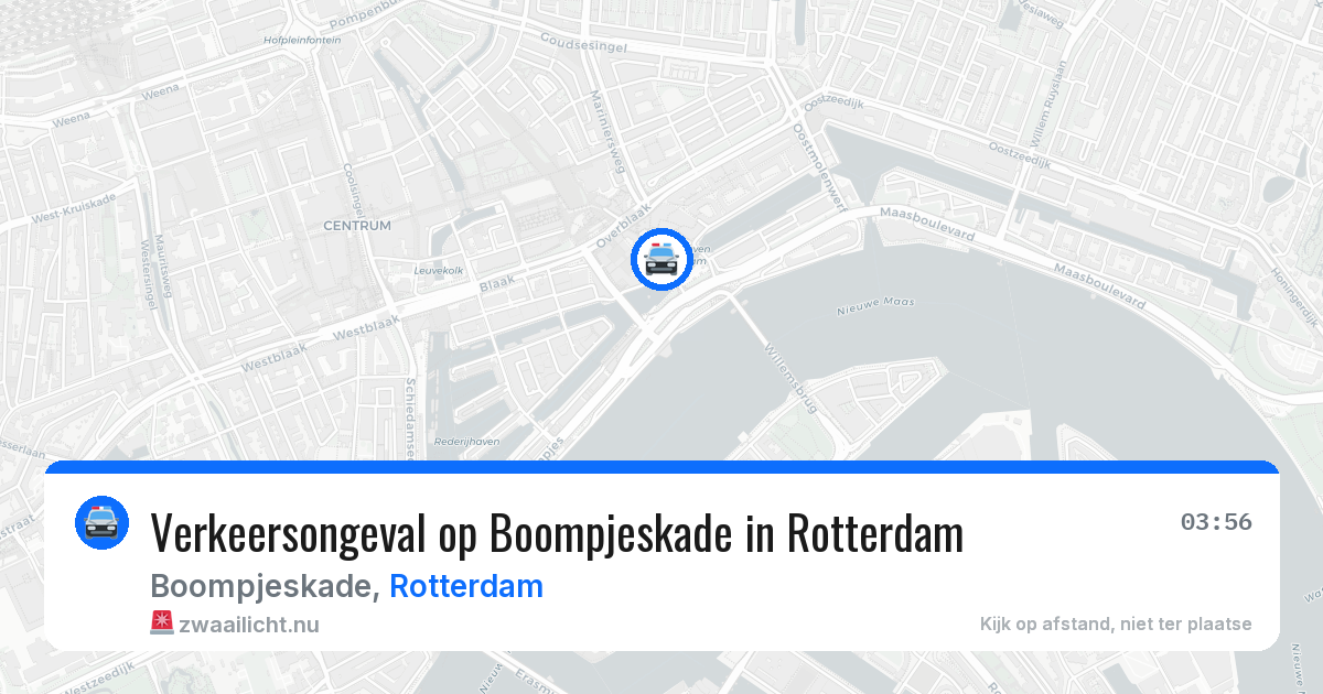 Verkeersongeval op Boompjeskade in Rotterdam — 19 jul 2026