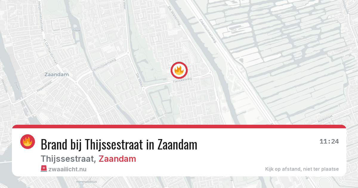 Brand bij Thijssestraat in Zaandam — 6 apr 2026