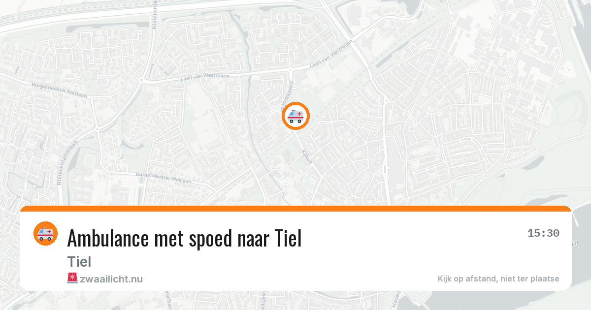 Ambulance met spoed naar Tiel — 28 feb 2026 | 🚨 Zwaailicht.nu