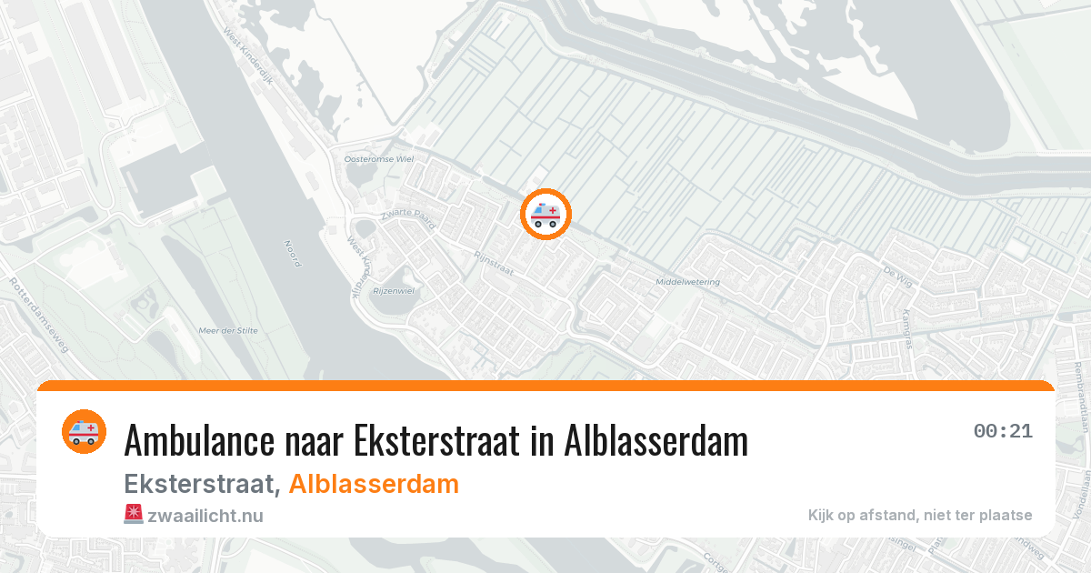 Ambulance naar Eksterstraat in Alblasserdam — 31 mei 2026