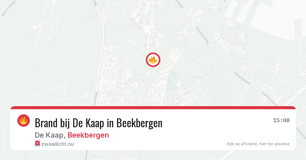 Brand bij De Kaap in Beekbergen — 24 jul 2026