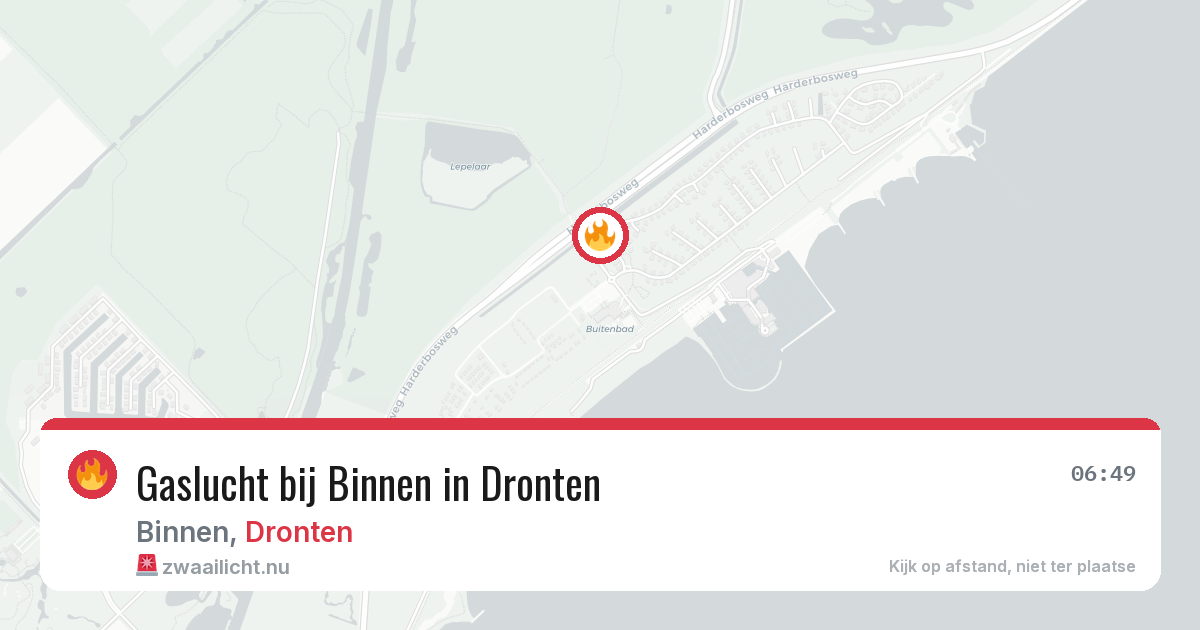 Gaslucht bij Binnen in Dronten — 16 apr 2026