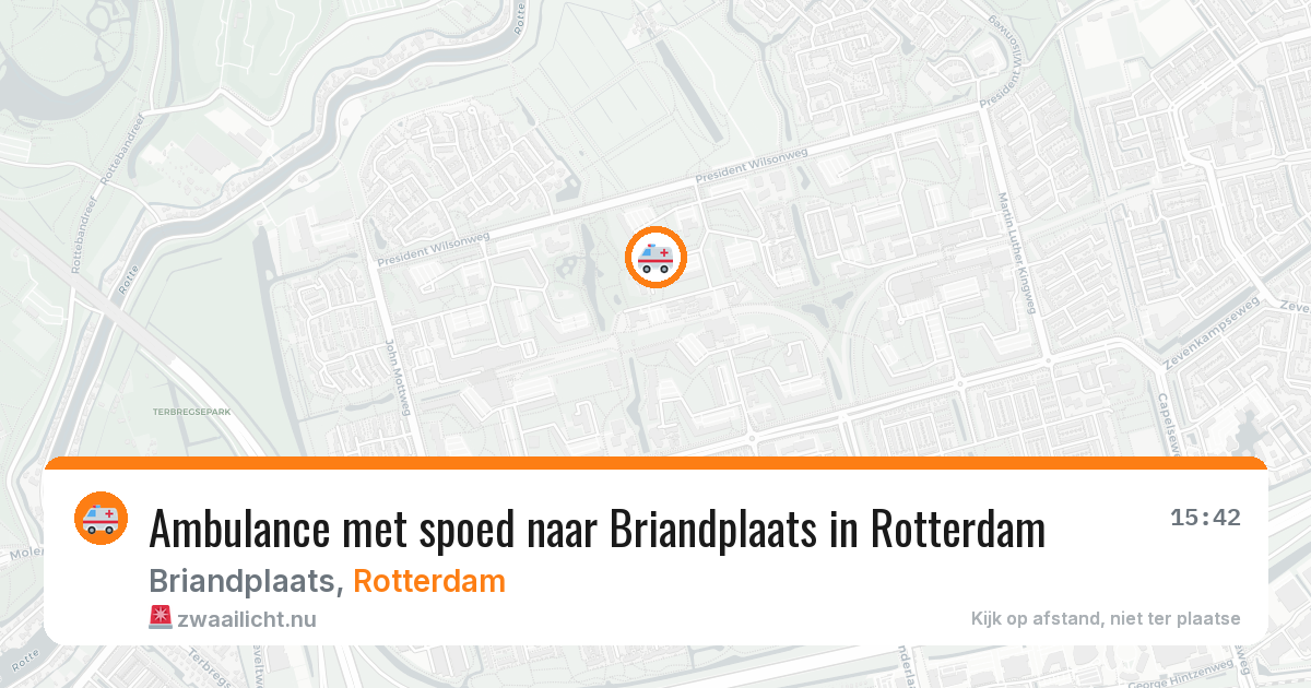 Ambulance met spoed naar Briandplaats in Rotterdam — 4 jun 2026