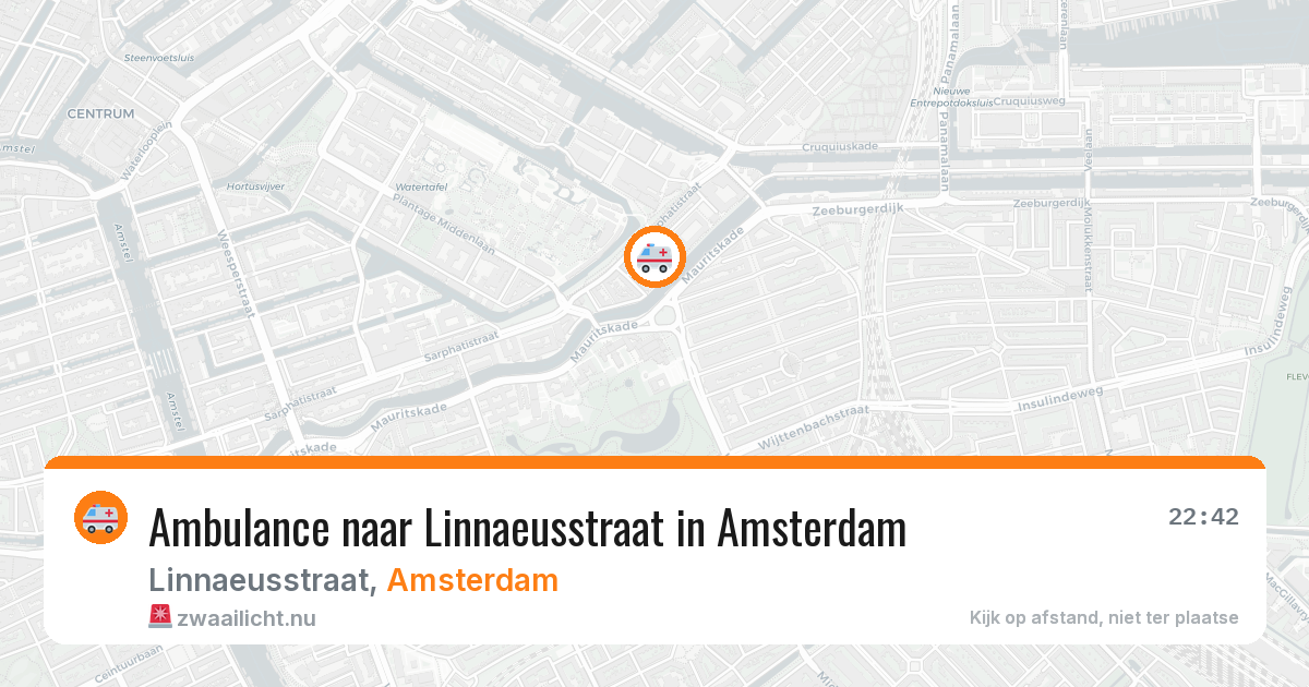 Ambulance naar Linnaeusstraat in Amsterdam — 22 mei 2026