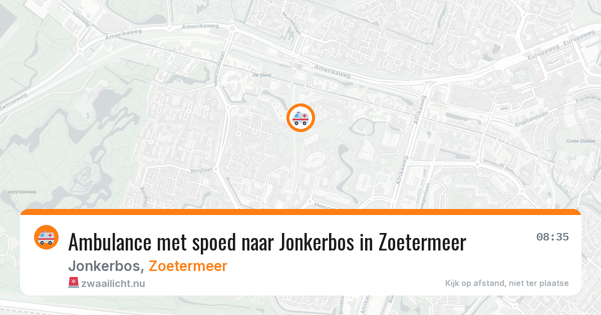 Ambulance met spoed naar Jonkerbos in Zoetermeer — 21 jul 2026