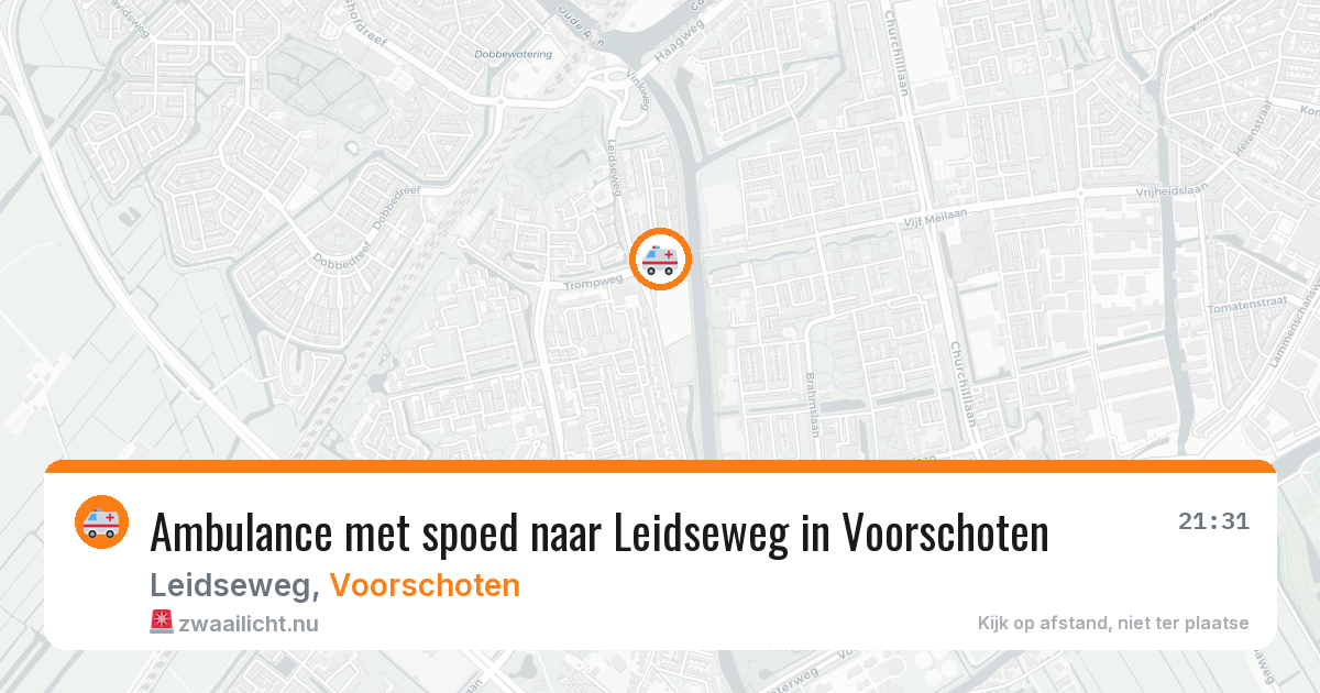 Ambulance met spoed naar Leidseweg in Voorschoten — 22 jul 2026