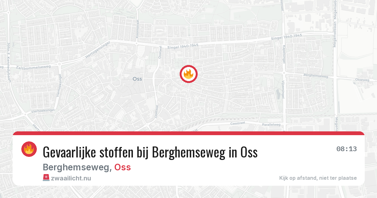 Gevaarlijke stoffen bij Berghemseweg in Oss — 4 jul 2026