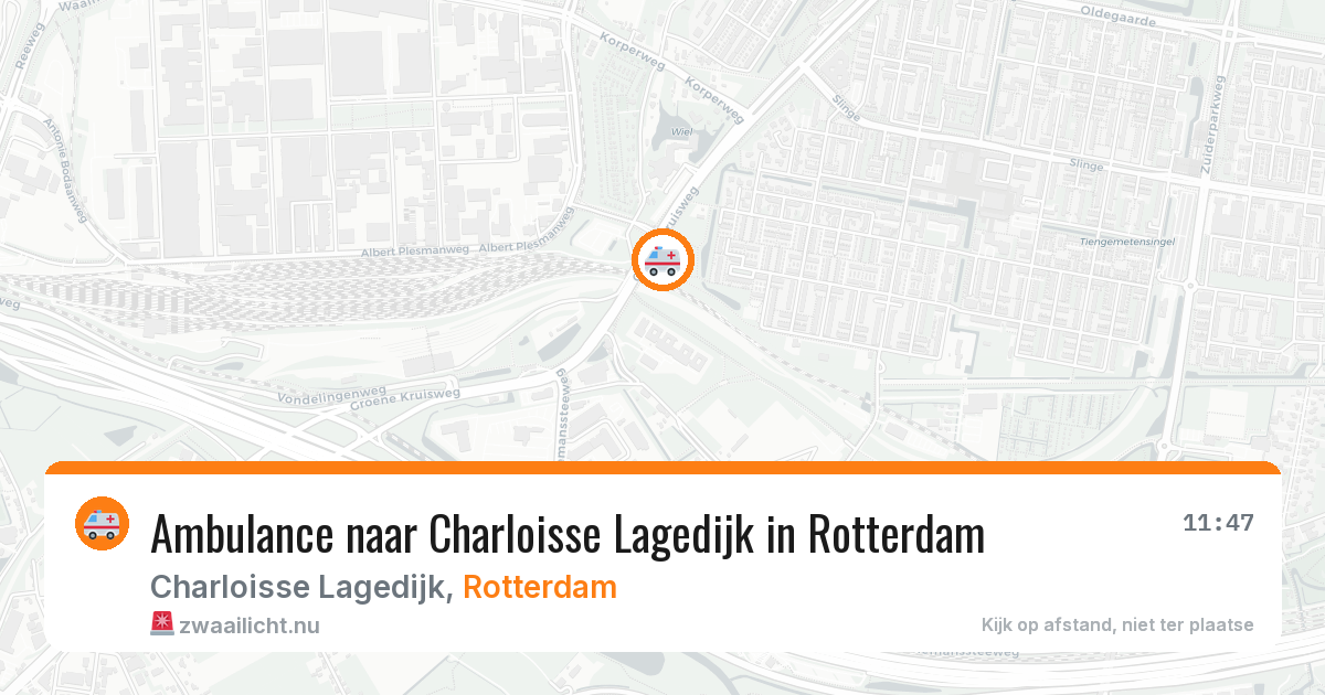 Ambulance naar Charloisse Lagedijk in Rotterdam — 17 mrt 2026