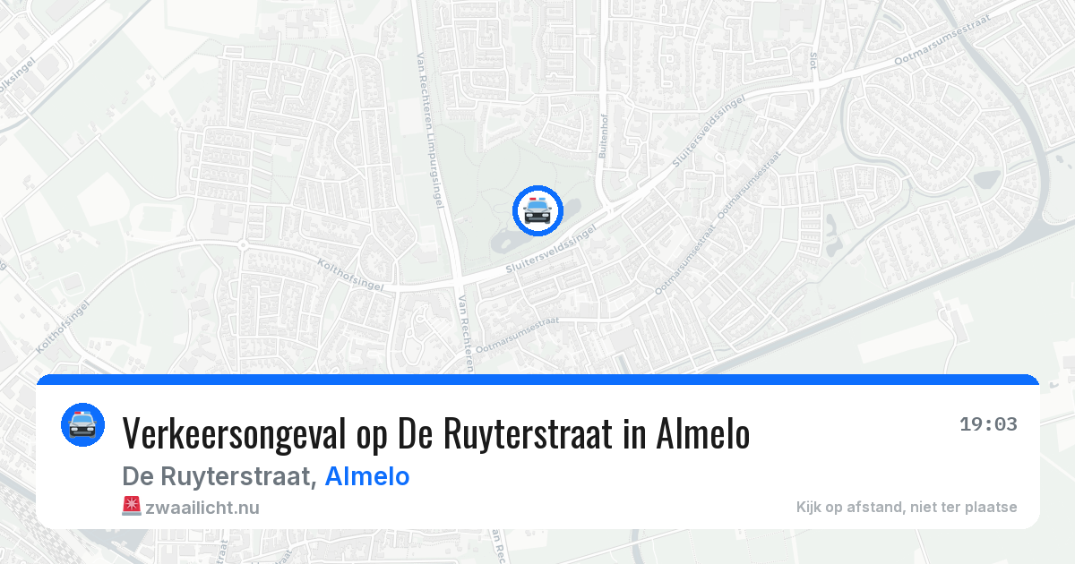 Verkeersongeval op De Ruyterstraat in Almelo — 11 feb 2026