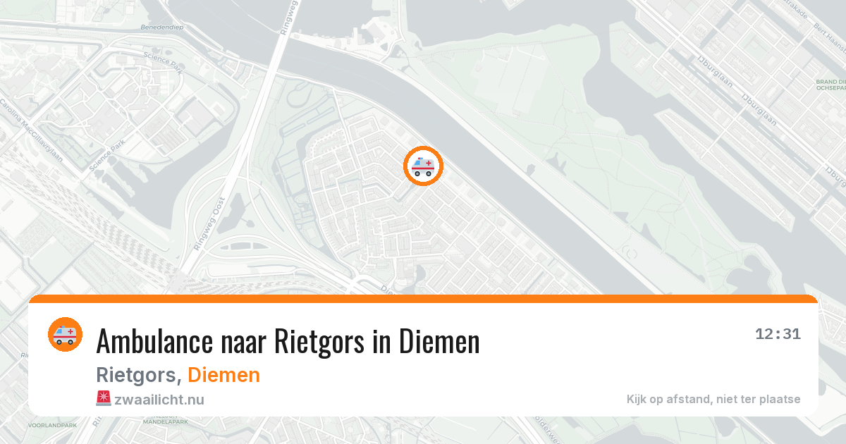 Ambulance naar Rietgors in Diemen — 13 mei 2026