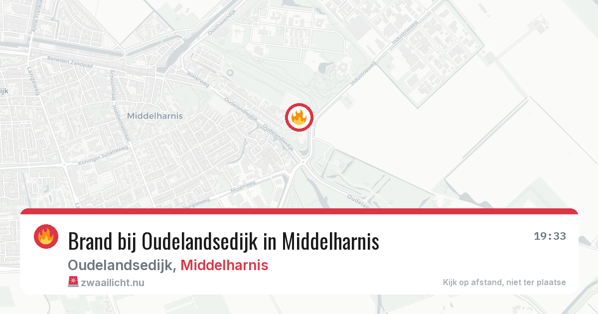 Brand bij Oudelandsedijk in Middelharnis — 7 apr 2026