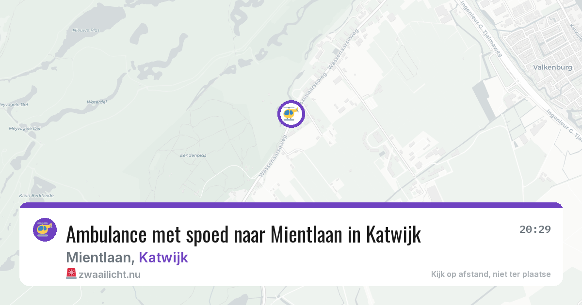 Ambulance met spoed naar Mientlaan in Katwijk — 19 jul 2026