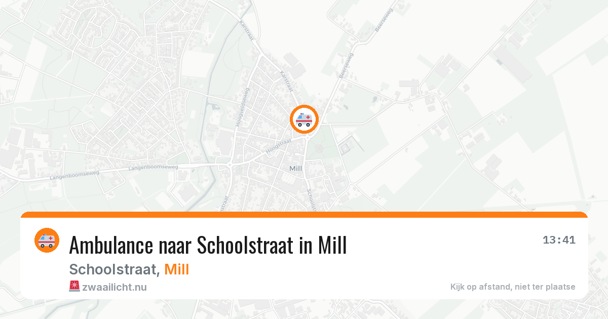 Ambulance naar Schoolstraat in Mill — 19 mrt 2026
