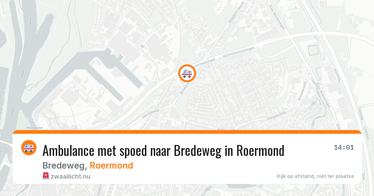 Ambulance met spoed naar Bredeweg in Roermond — 7 apr 2026