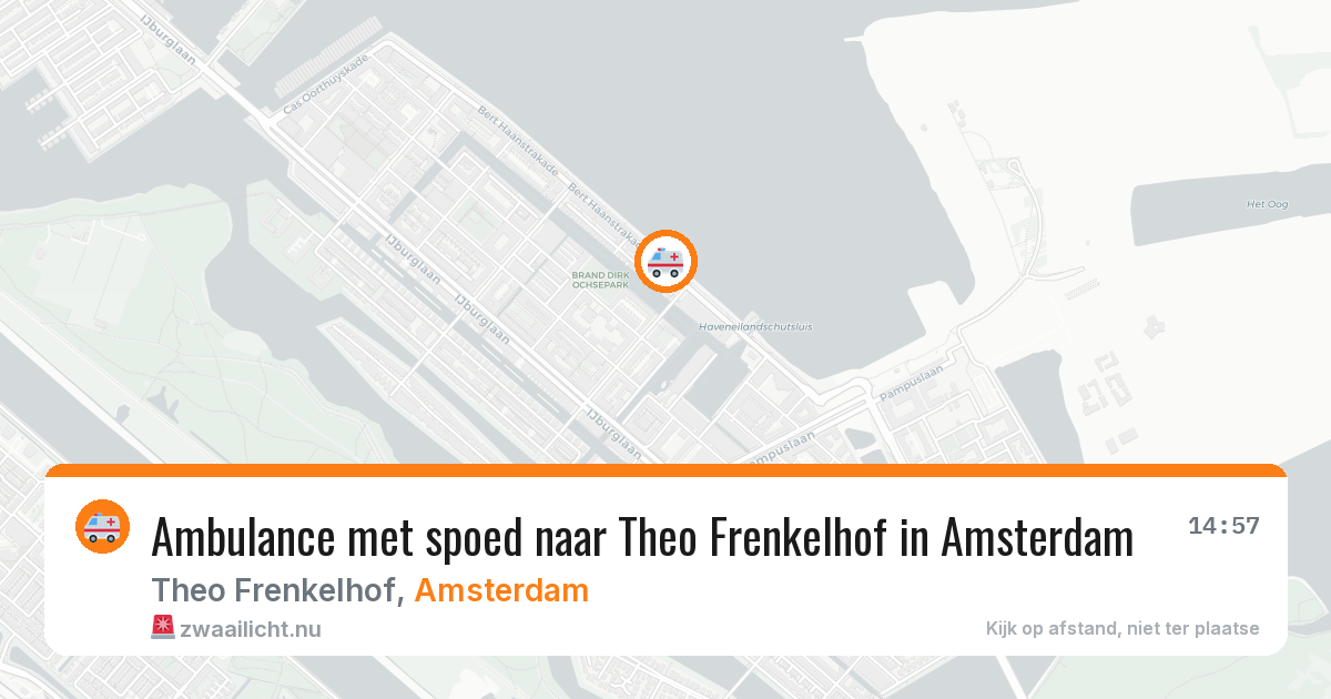 Ambulance met spoed naar Theo Frenkelhof in Amsterdam — 23 apr 2026