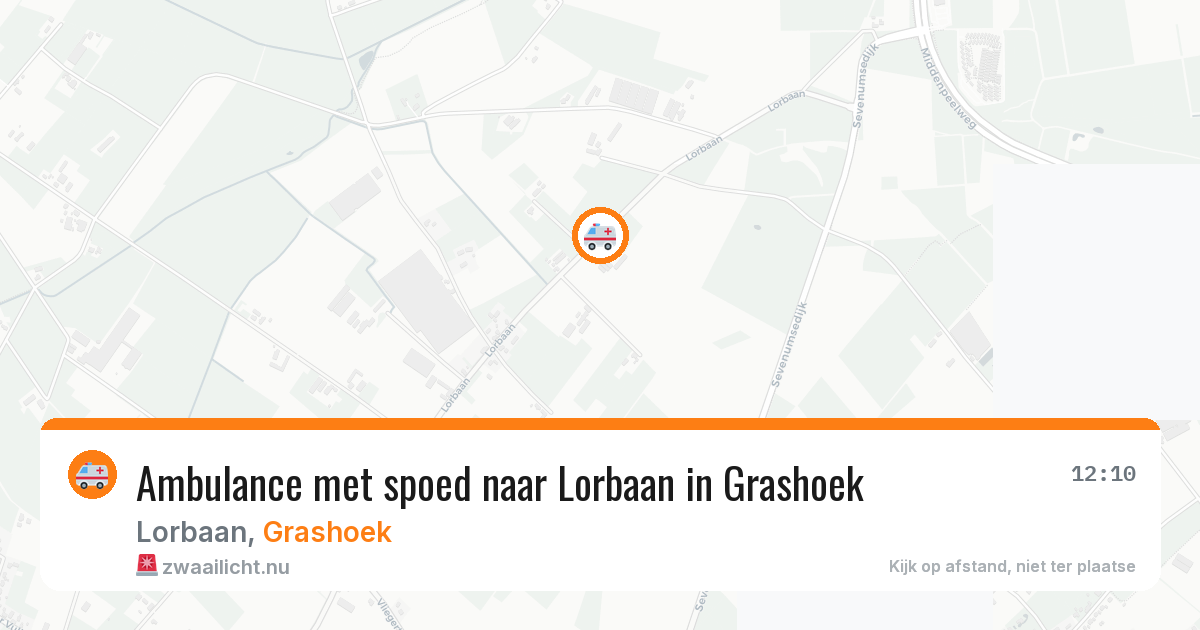 Ambulance met spoed naar Lorbaan in Grashoek — 6 jun 2026
