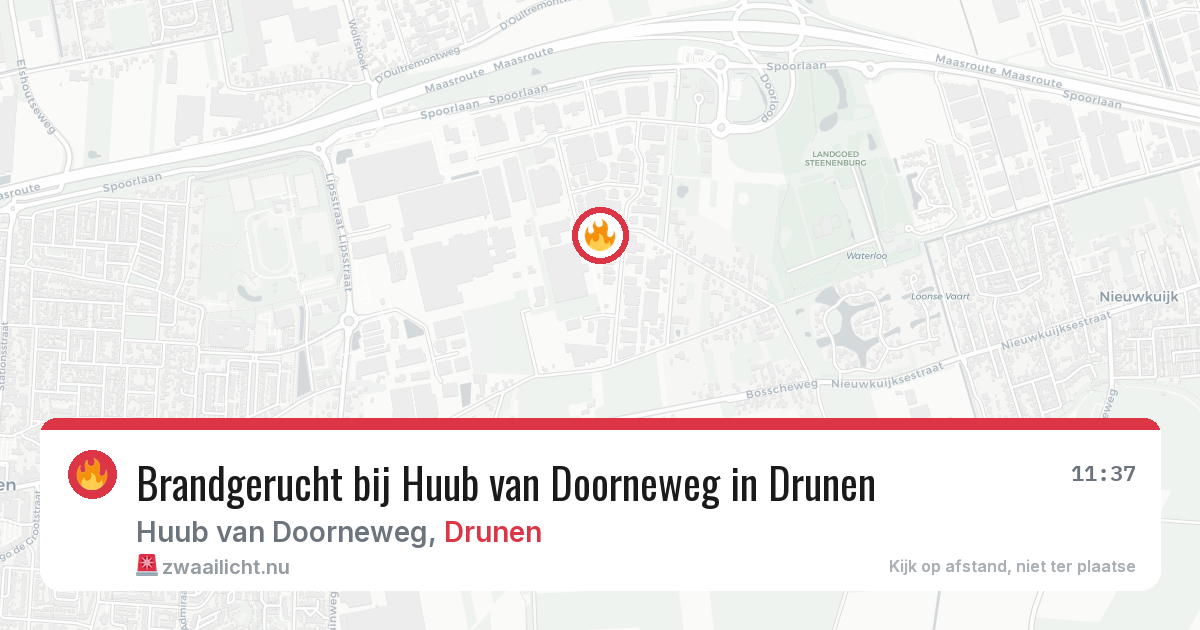 Brandgerucht bij Huub van Doorneweg in Drunen — 21 mei 2026