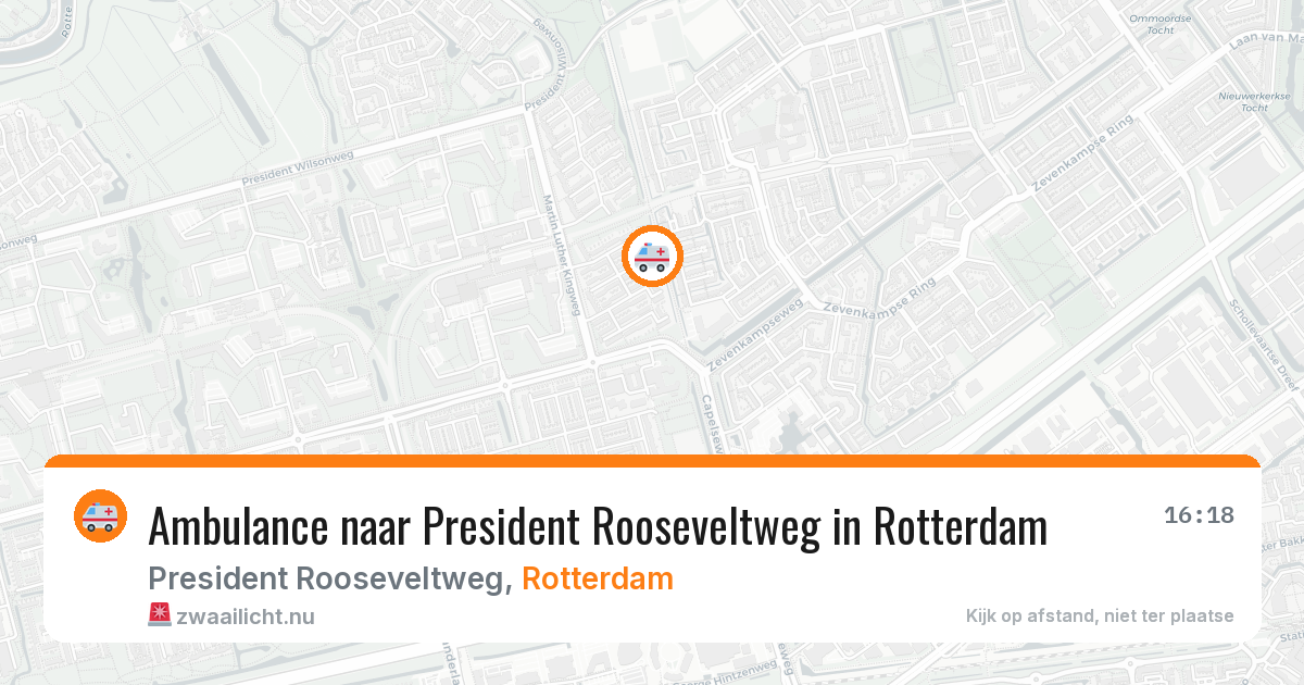 Ambulance naar President Rooseveltweg in Rotterdam — 11 jul 2026