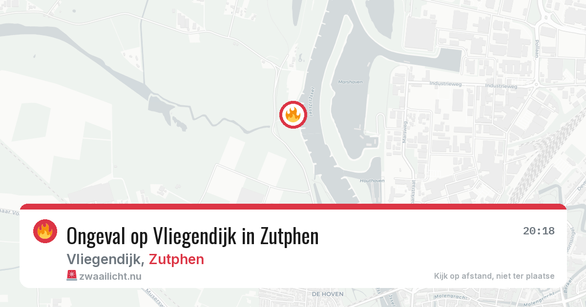 Ongeval op Vliegendijk in Zutphen — 12 jul 2026